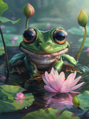 Big-Eyed Frog & Lotus Dream