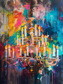Vibrant Abstract Chandelier 