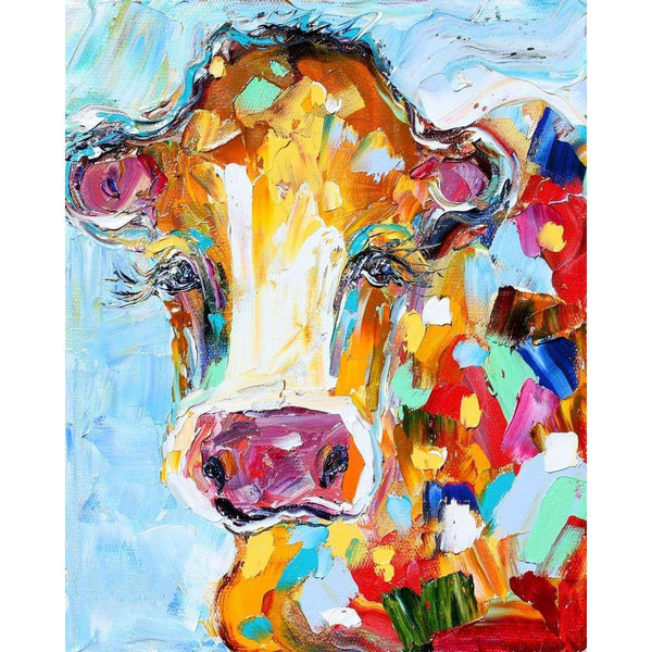 A Colorful Cow Diamond Painting Diamond Art Kit