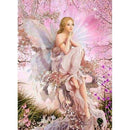 Beautiful Girl and Pink Flowers Diamond Painting Diamond Art Kit