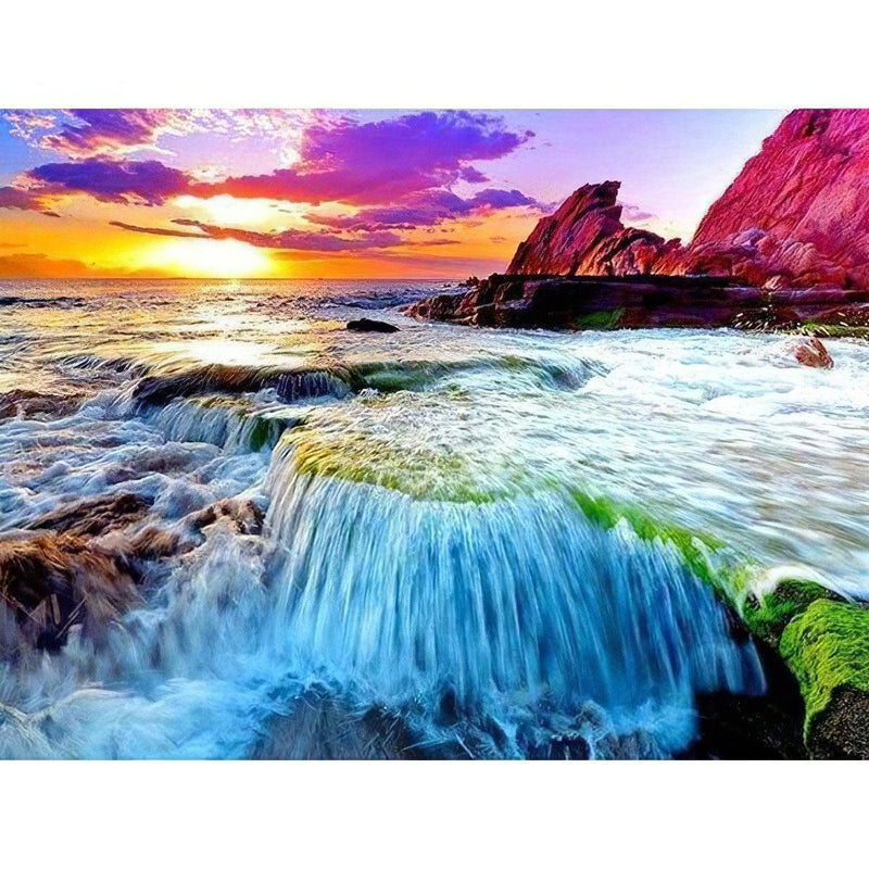 Beautiful Rainbow Waterfall Diamond Painting Diamond Art Kit