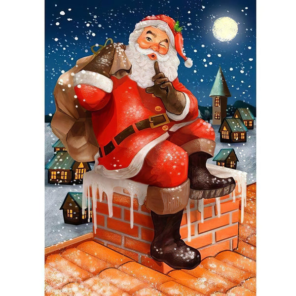 Black Night Of Christmas Diamond Painting Diamond Art Kit