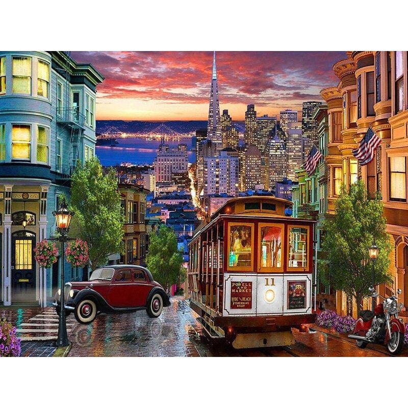 Car and City Diamond Painting Diamond Art Kit