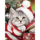 Cat Hat Xmas Christmas Diamond Painting Diamond Art Kit