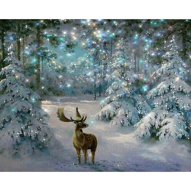 Christmas Deer Diamond Painting Diamond Art Kit