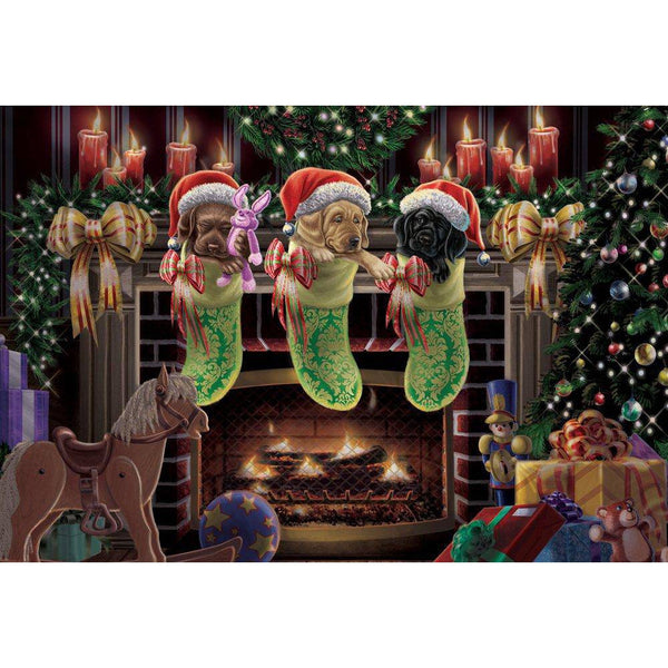 Christmas Stockings Puppy Dog Diamond Painting Diamond Art Kit