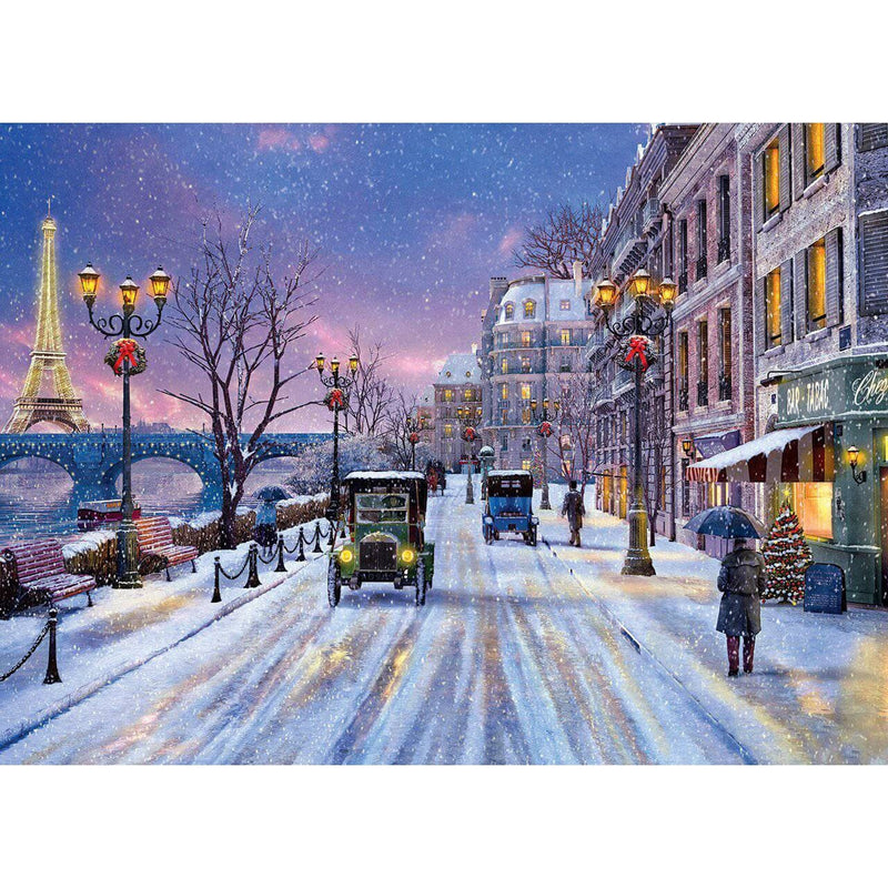 Christmas Winter Paris Street Diamond Painting Diamond Art Kit