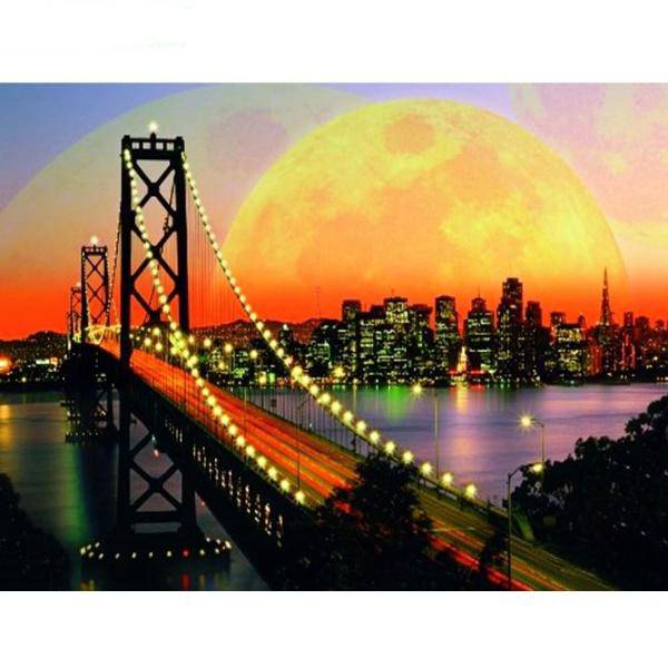 City Night Bridge Diamond Painting Diamond Art Kit