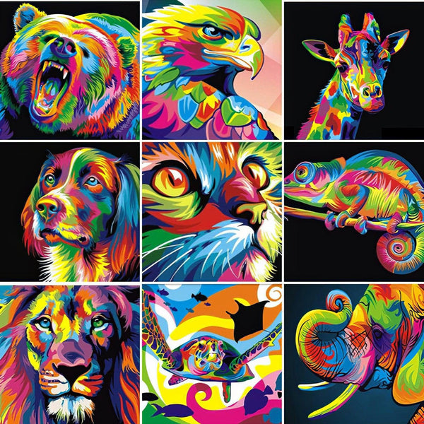 Colored Animals Diamond Painting Diamond Art Kit