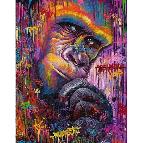 Colorful Thinking Gorilla Diamond Painting Diamond Art Kit