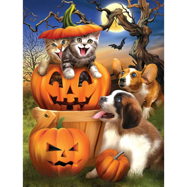 Dogs and Cats Halloween Diamond Painting Diamond Art Kit