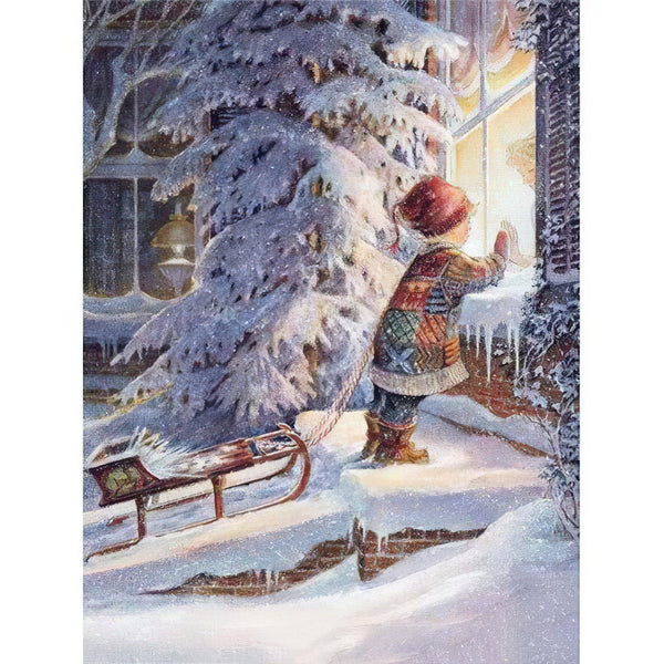 Exciting Girl Of Christmas Diamond Painting Diamond Art Kit