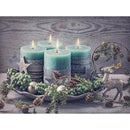 Four Beautiful Christmas Candle Diamond Painting Diamond Art Kit