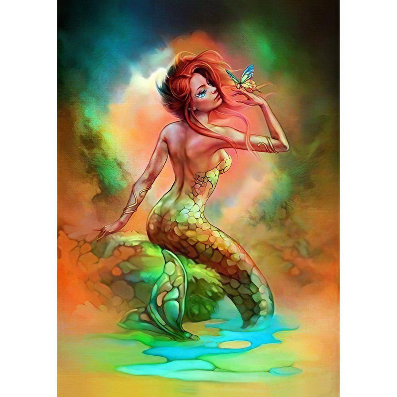 Green Mermaid Diamond Painting Diamond Art Kit