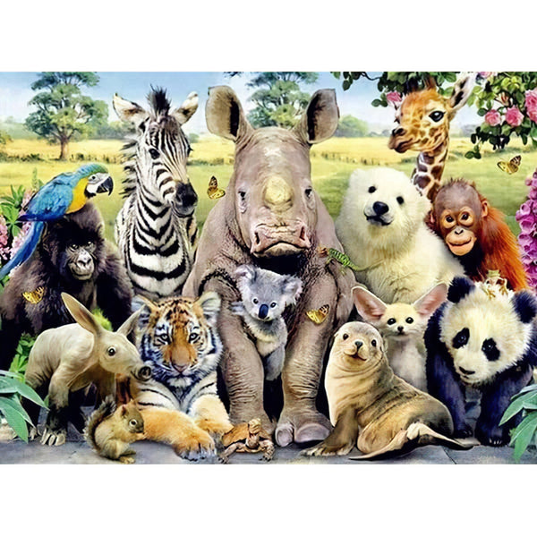 Group Of Animals Diamond Painting Diamond Art Kit