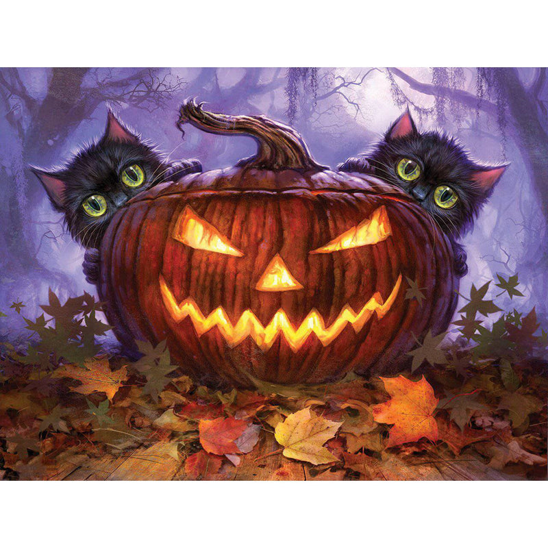 Halloween Cat Pumpkin Diamond Painting Diamond Art Kit