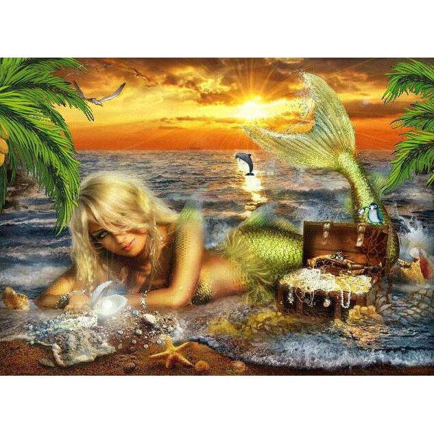 Mermaid's Picnic Diamond Painting Diamond Art Kit