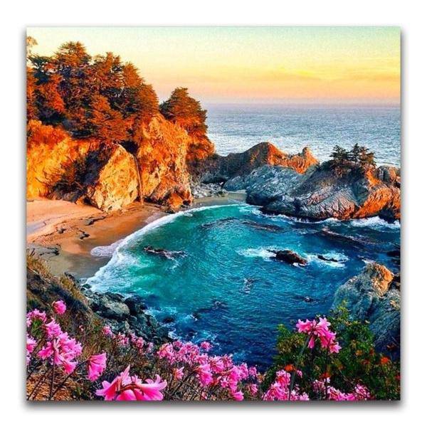 Mountain Flower Diamond Painting Diamond Art Kit