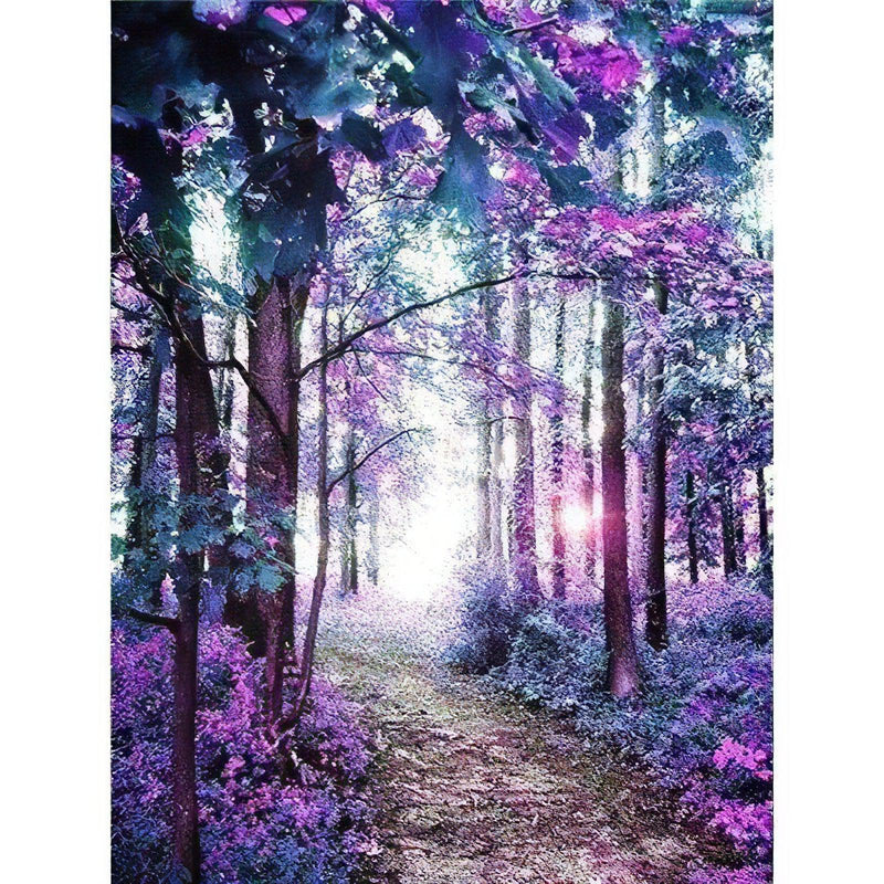 Purple Flower Forest Diamond Painting Diamond Art Kit