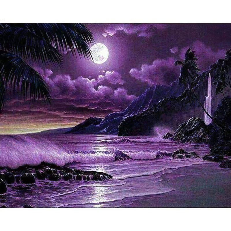 Purple Ocean Diamond Painting Diamond Art Kit