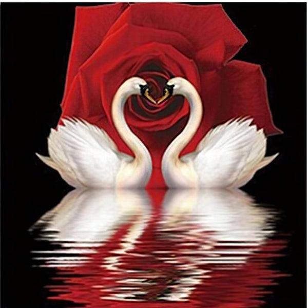 Rose And Swan Diamond Painting Diamond Art Kit