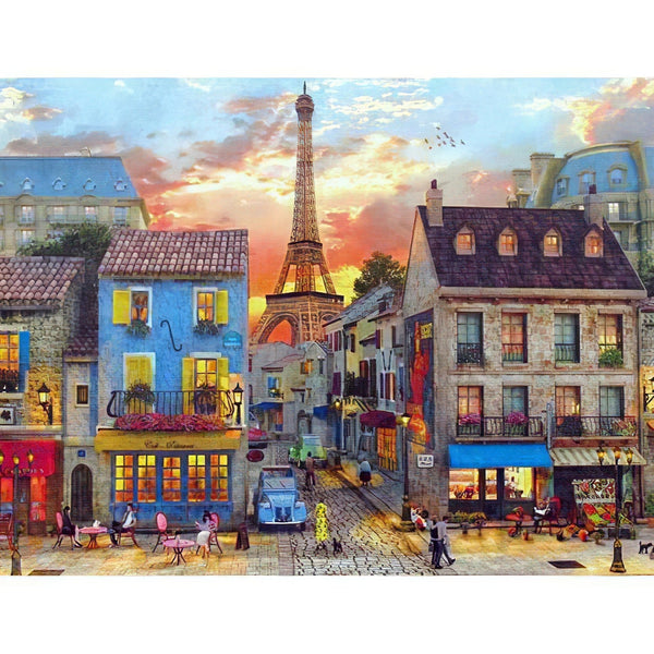 Rural Roads In The City Of Paris Diamond Painting Diamond Art Kit