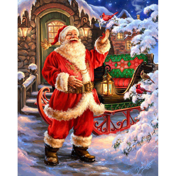 Santa Claus Christmas House Diamond Painting Diamond Art Kit