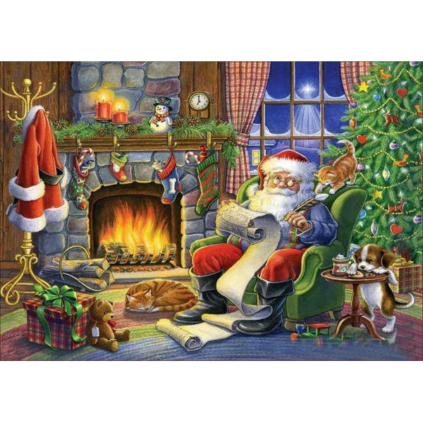 Santa Claus Fireplace Tree Diamond Painting Diamond Art Kit