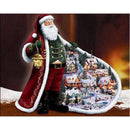 Santa Claus Xmas Country Rustic Cottage Tree Diamond Painting Diamond Art Kit