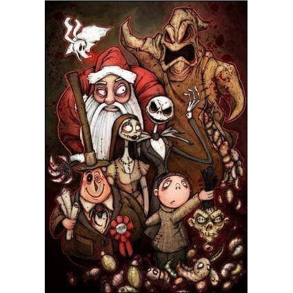 Santa With Halloween Family Diamond Painting Diamond Art Kit