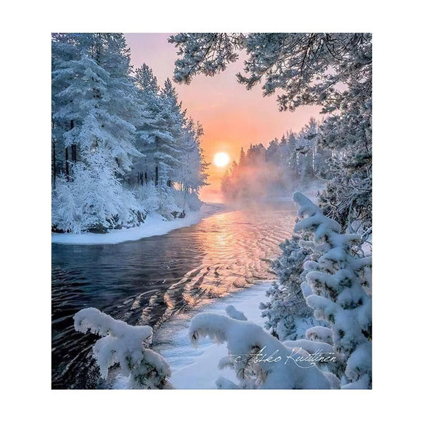 Snowy Dusk Diamond Painting Diamond Art Kit