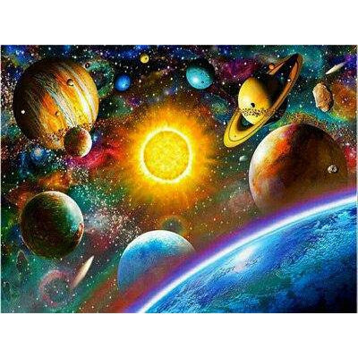 Sun and Surrounding Planet Diamond Painting Diamond Art Kit