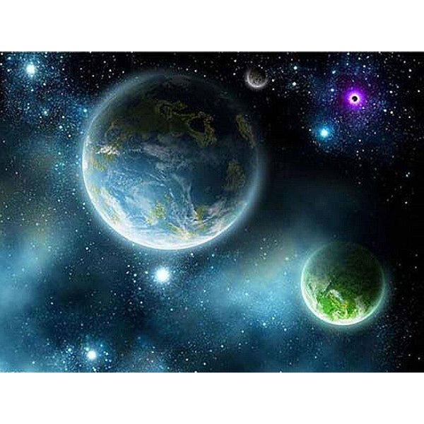 Two Beautiful Planet Diamond Painting Diamond Art Kit