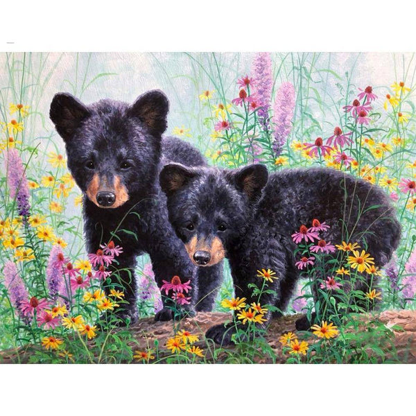 Two Black Bear Diamond Painting Diamond Art Kit