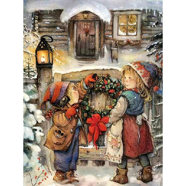 Two Friends In Christmas Diamond Painting Diamond Art Kit